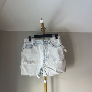 PacSun Light Wash Jean Shorts Distressed Denim